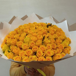 101 желтой розы